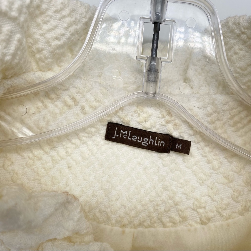 J. McLaughlin Textured Cream Jacket Size Medium - Picture 3 of 9